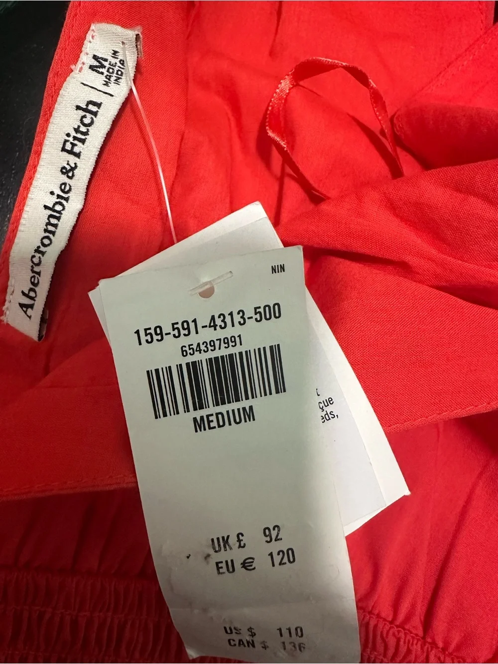 Abercrombie and fitch tiered maxi dress pink size medium new with tags